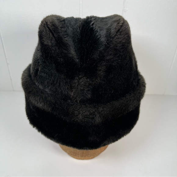 Vintage Dark Brown Faux Fur Winter Cap Unisex (22" Circumference) - Picture 2 of 15